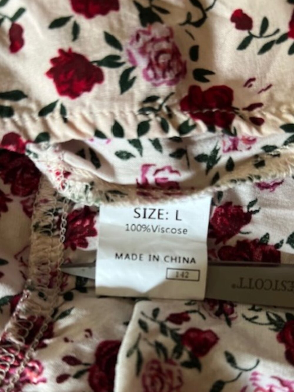 Dokotoo Summer Casual Boho Floral V Neck Short Sleeve Sundress Women's Large - Picture 11 of 13